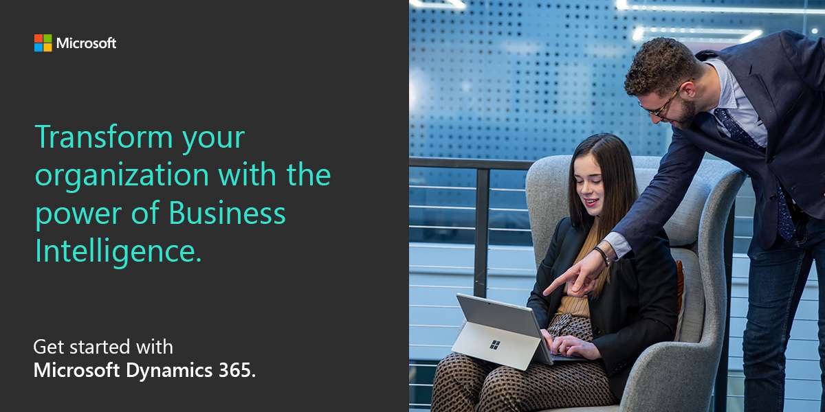 Transform your organization with the power of Business Intelligence. Get started with Microsoft Dynamics 365.