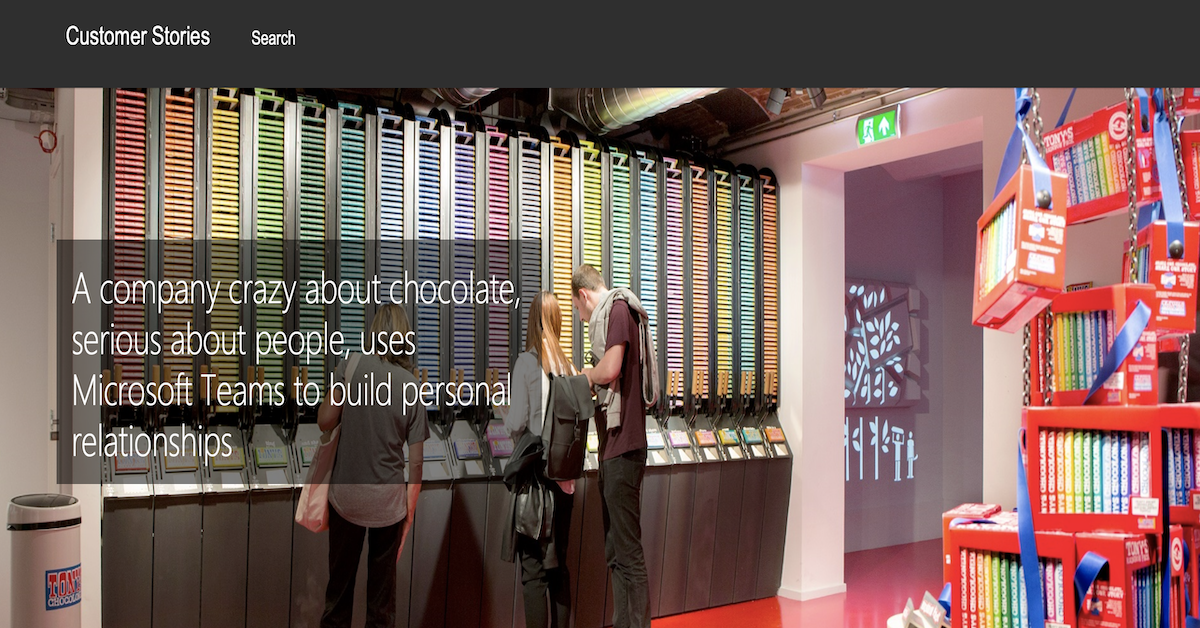 A company crazy about chocolate, serious about people, uses Microsoft Teams to build personal relationships