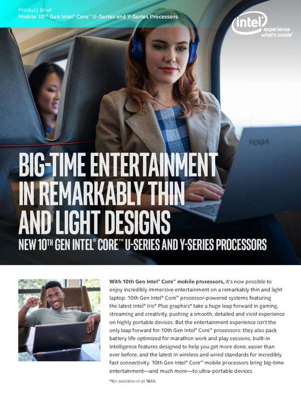 Mobile 10th Gen Intel® Core™ U-Series and Y-Series Processors