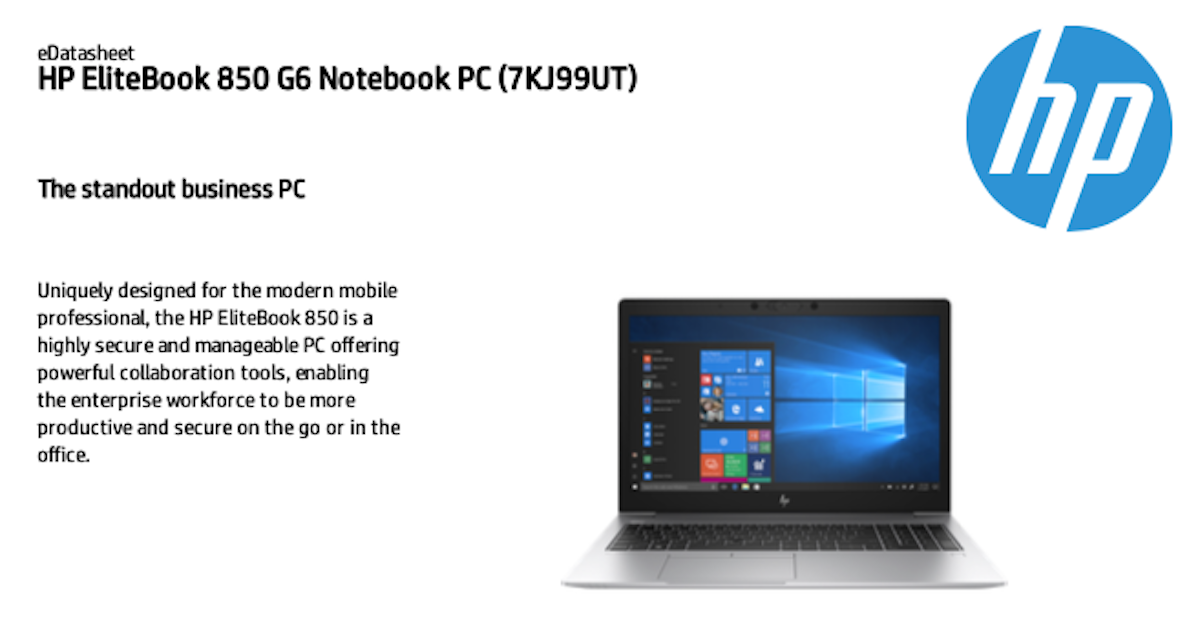 HP EliteBook 850 G6 Notebook PC