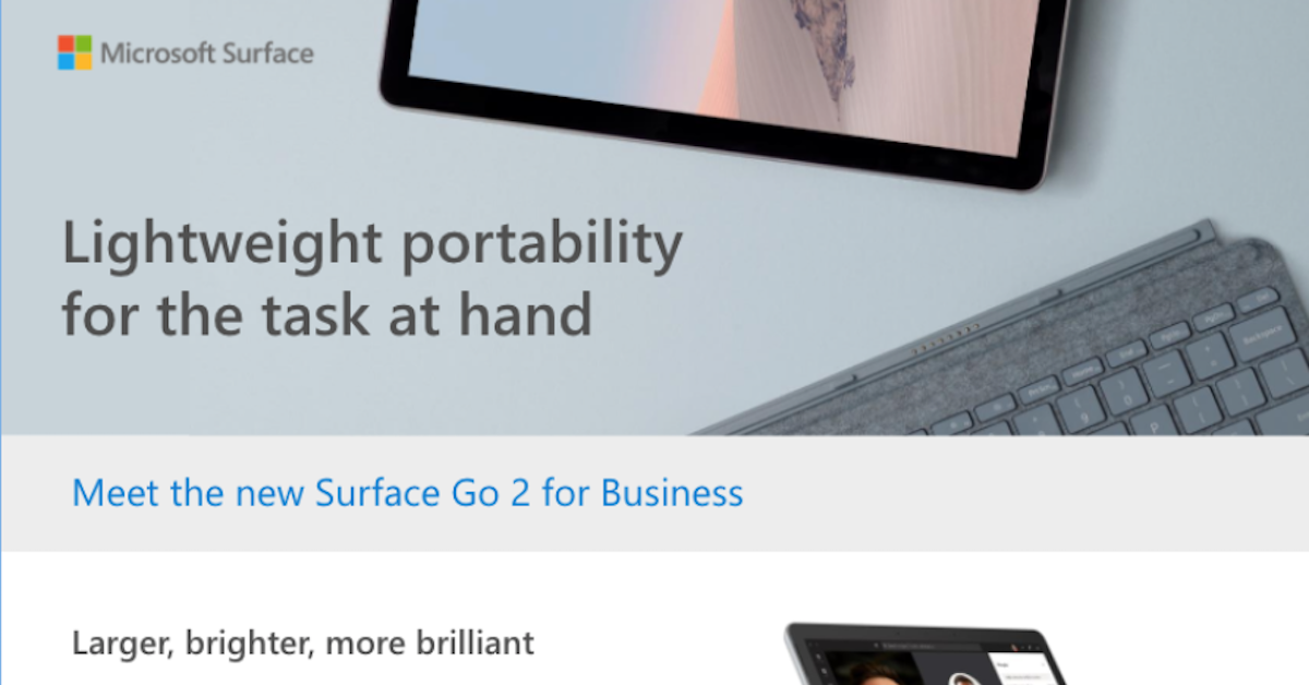 Meet the New Surface Go 2 for Business