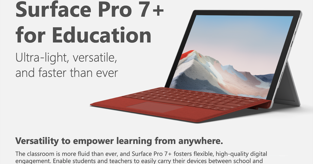 Surface Pro 7+ K-12