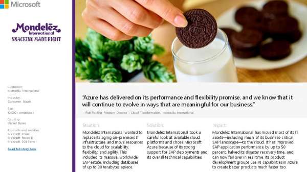 Mondelez International Use Case