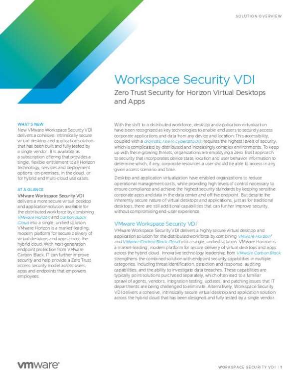 Solution Brief — Workspace Security VDI