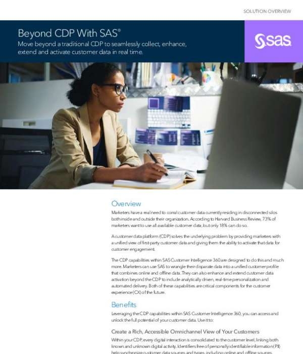 Beyond CDP with SAS